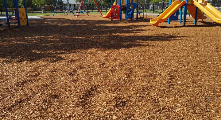 5.copeaux dans les aires de jeux pour enfants 