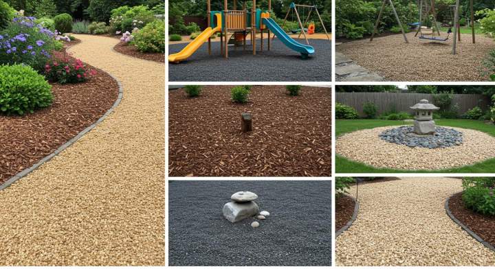 6.utilisations des copeaux en vrac dans l'aménagement paysager